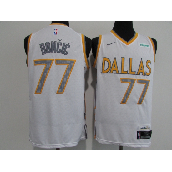 Men's Dallas Mavericks 77 Luka Doncic Nike White Swingman Player Jersey