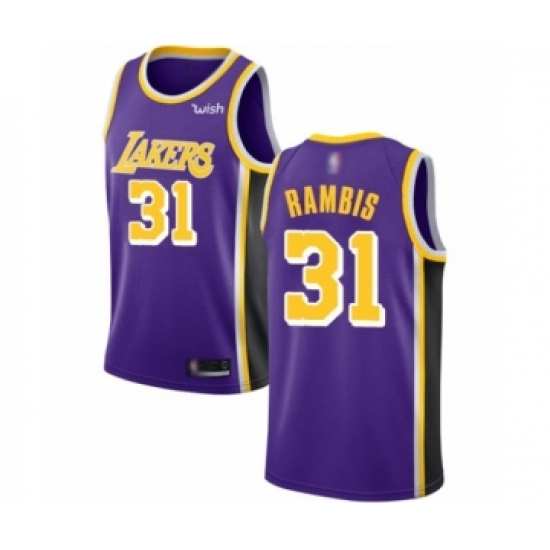 Women's Los Angeles Lakers 31 Kurt Rambis Authentic Purple Basketball Jerseys - Icon Edition