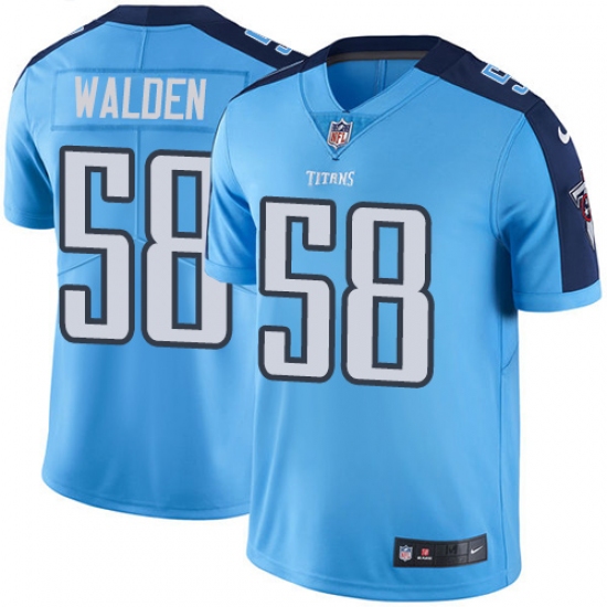 Men's Nike Tennessee Titans 58 Erik Walden Light Blue Team Color Vapor Untouchable Limited Player NFL Jersey