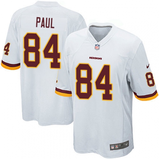 Men's Nike Washington Redskins 84 Niles Paul Game White NFL Jersey