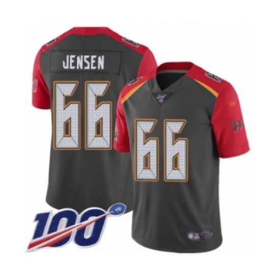 Youth Tampa Bay Buccaneers 66 Ryan Jensen Limited Gray Inverted Legend 100th Season Football Jersey