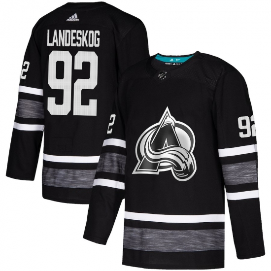 Men's Adidas Colorado Avalanche 92 Gabriel Landeskog Black 2019 All-Star Game Parley Authentic Stitched NHL Jersey