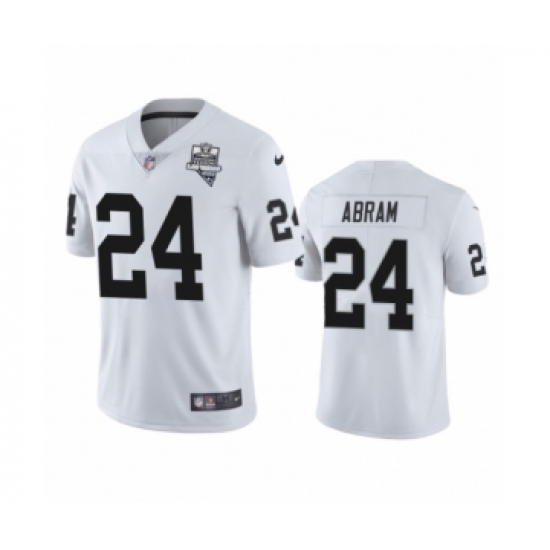 Youth Oakland Raiders 24 Johnathan Abram White 2020 Inaugural Season Vapor Limited Jersey