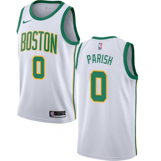 Women's Nike Boston Celtics 0 Robert Parish Swingman White NBA Jersey - City Edition