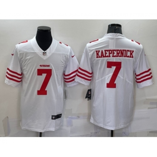 Men's San Francisco 49ers 7 Colin Kaepernick 2022 New White Vapor Untouchable Limited Stitched Jersey