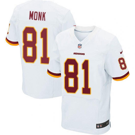 Men's Nike Washington Redskins 81 Art Monk Elite White NFL Jersey