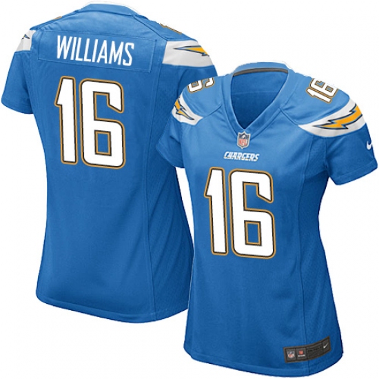 Women's Nike Los Angeles Chargers 16 Tyrell Williams Game Electric Blue Alternate NFL Jersey