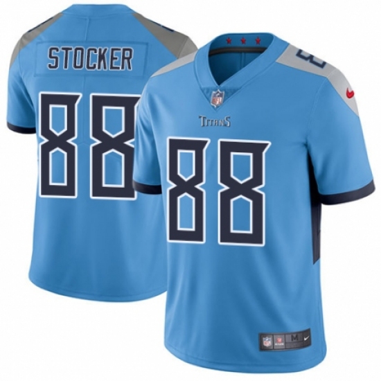 Men's Nike Tennessee Titans 88 Luke Stocker Light Blue Alternate Vapor Untouchable Limited Player NFL Jersey