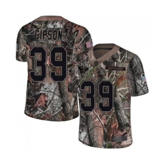 Youth Houston Texans 39 Tashaun Gipson Limited Camo Rush Realtree Football Jersey