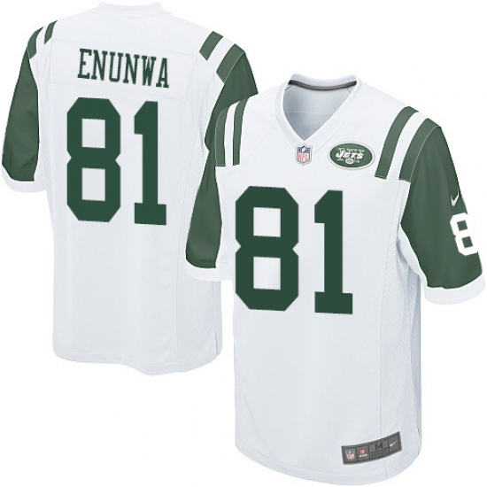 Men's Nike New York Jets 81 Quincy Enunwa Game White NFL Jersey