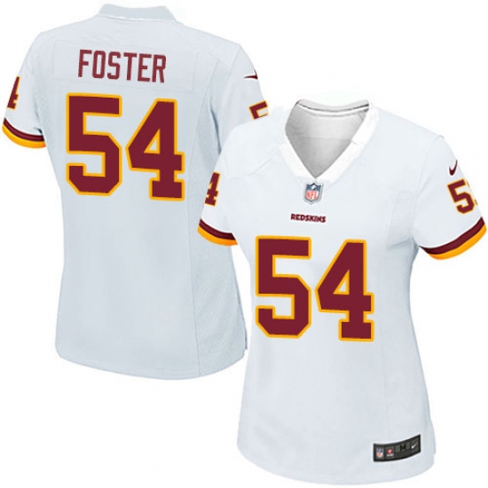 Women's Nike Washington Redskins 54 Mason Foster Game White NFL Jersey