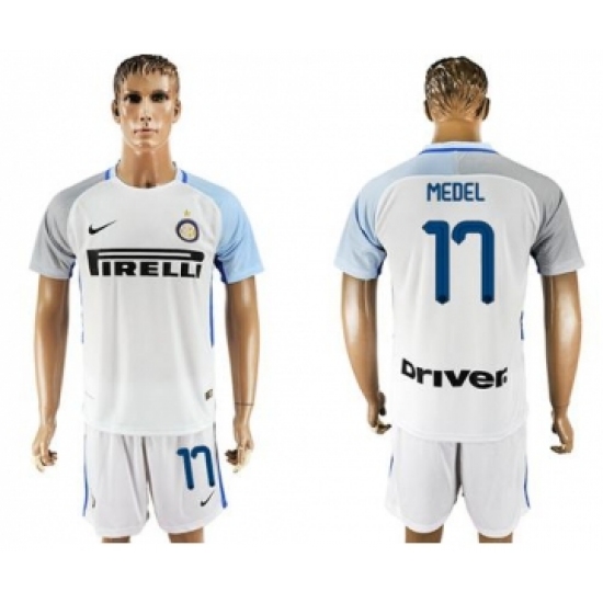 Inter Milan 17 Medel White Away Soccer Club Jersey