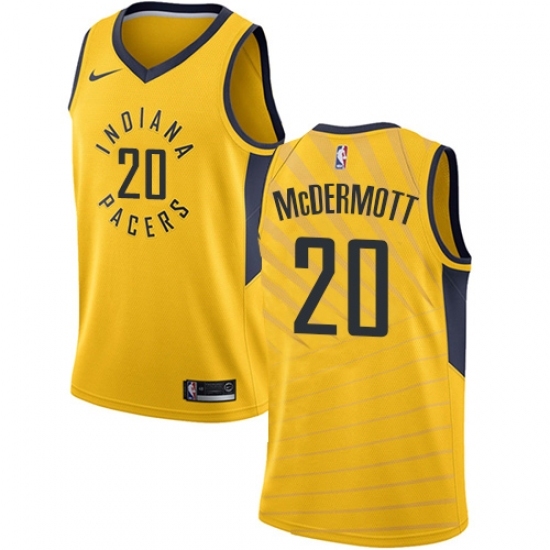 Women's Nike Indiana Pacers 20 Doug McDermott Swingman Gold NBA Jersey Statement Edition