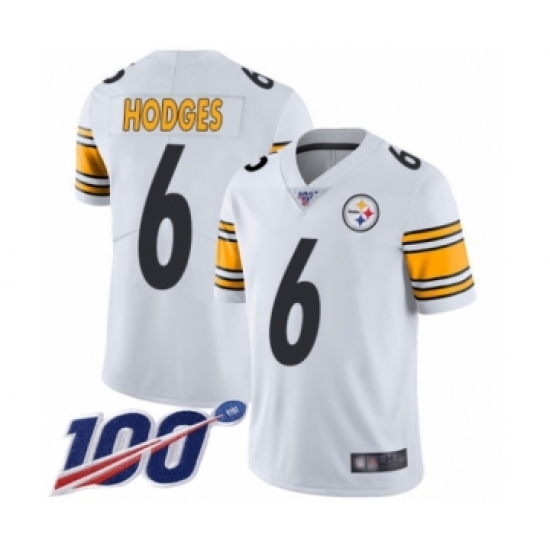 Youth Pittsburgh Steelers 6 Devlin Hodges White Vapor Untouchable Limited Player 100th Season Football Jersey