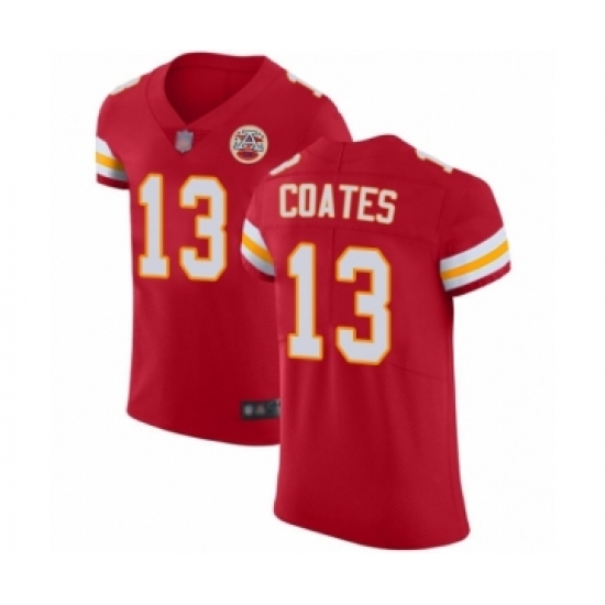 Men's Kansas City Chiefs 13 Sammie Coates Red Team Color Vapor Untouchable Elite Player Football Jersey