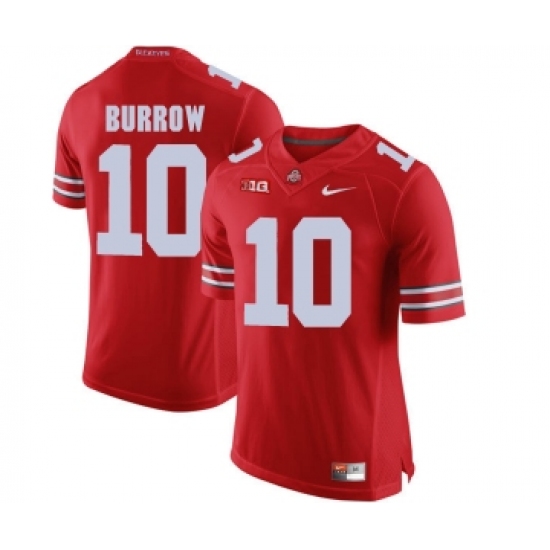 Ohio State Buckeyes 10 Joe Burrow Red College Football Jersey