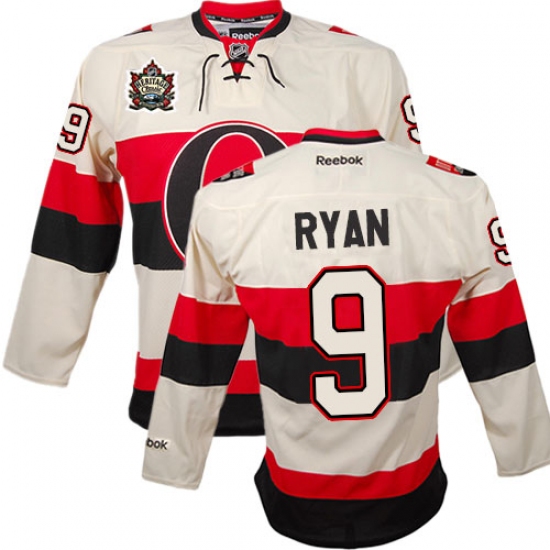 Men's Reebok Ottawa Senators 9 Bobby Ryan Premier Cream 2014 Heritage Classic NHL Jersey