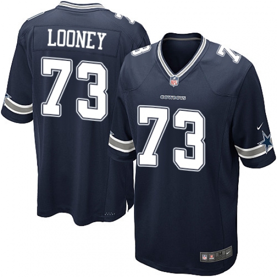 Men's Nike Dallas Cowboys 73 Joe Looney Game Navy Blue Team Color NFL Jersey