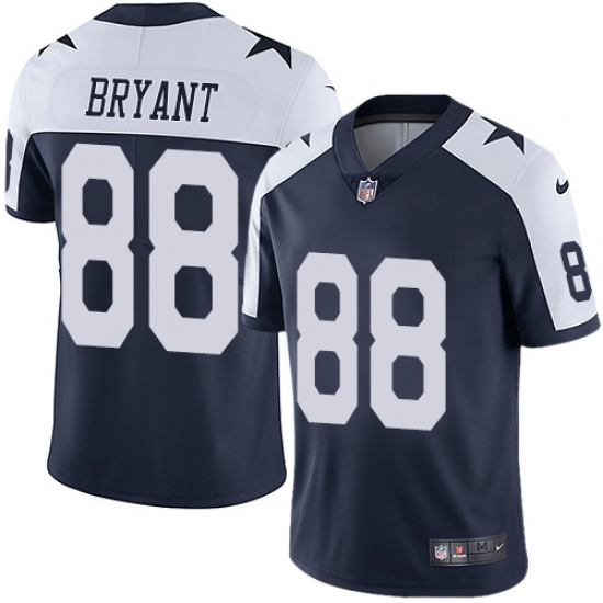 Men's Nike Dallas Cowboys 88 Dez Bryant Navy Blue Throwback Alternate Vapor Untouchable Limited Player NFL Jersey