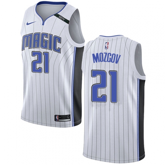 Youth Nike Orlando Magic 21 Timofey Mozgov Swingman White NBA Jersey - Association Edition