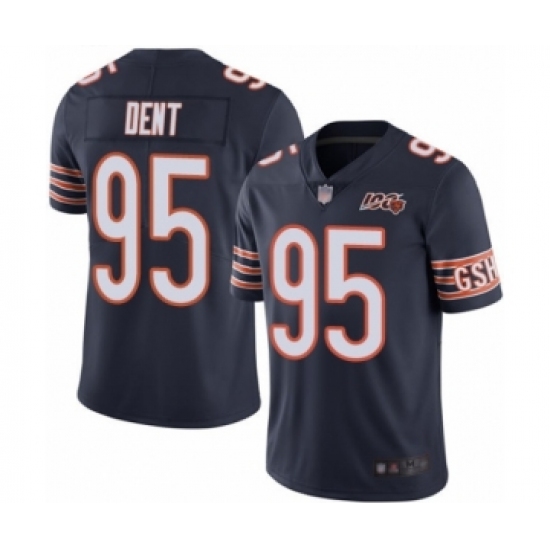 Men's Chicago Bears 95 Richard Dent Navy Blue Team Color 100th Season Limited Football Jersey