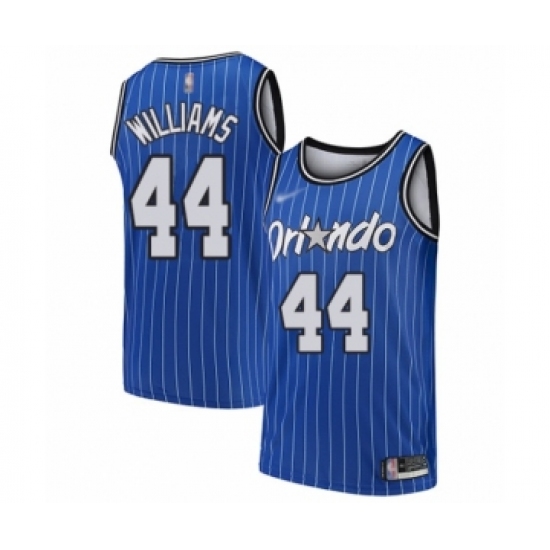 Men's Orlando Magic 44 Jason Williams Authentic Blue Hardwood Classics Basketball Jersey