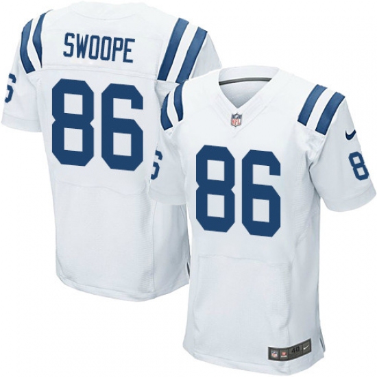 Men's Nike Indianapolis Colts 86 Erik Swoope Elite White NFL Jersey