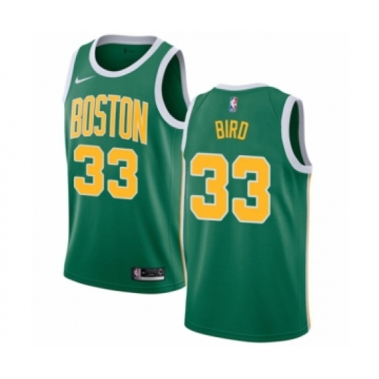 Youth Nike Boston Celtics 33 Larry Bird Green Swingman Jersey - Earned Edition