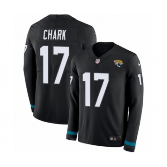 Youth Nike Jacksonville Jaguars 17 DJ Chark Limited Black Therma Long Sleeve NFL Jersey