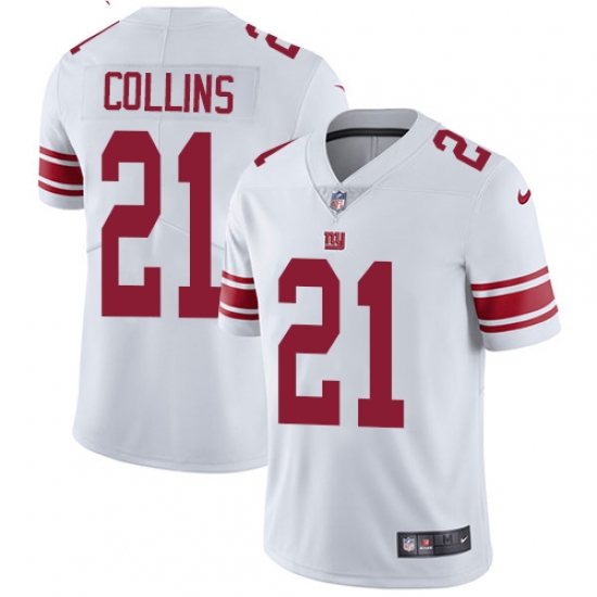 Men's Nike New York Giants 21 Landon Collins White Vapor Untouchable Limited Player NFL Jersey