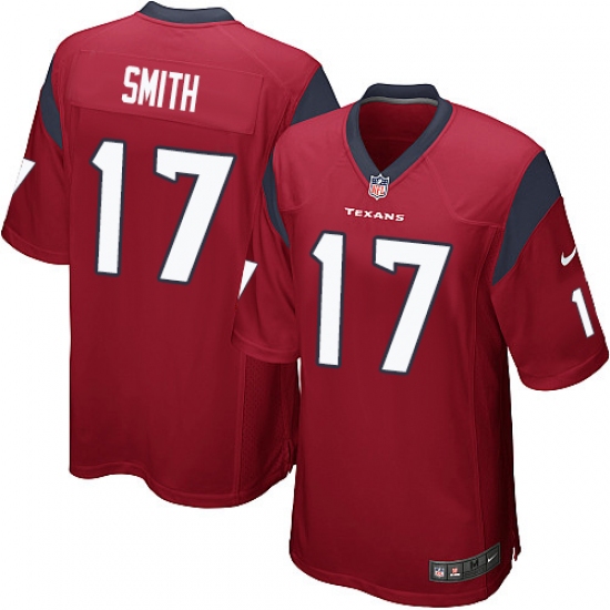 Men's Nike Houston Texans 17 Vyncint Smith Game Red Alternate NFL Jersey