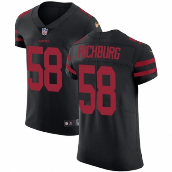 Men's Nike San Francisco 49ers 58 Weston Richburg Black Alternate Vapor Untouchable Elite Player NFL Jersey