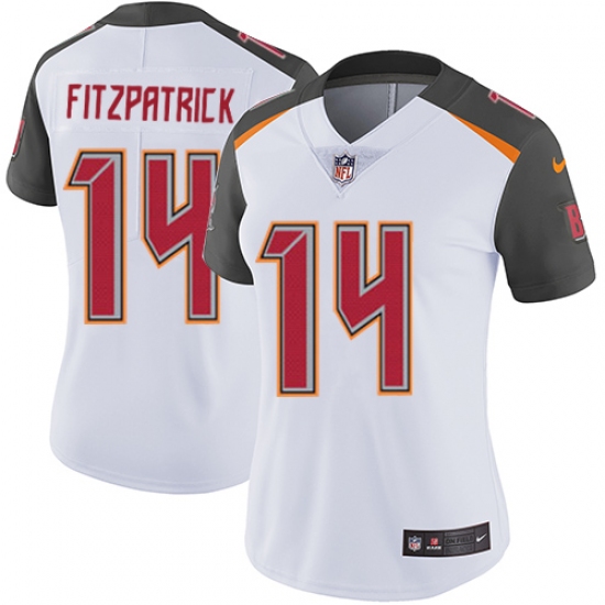 Women's Nike Tampa Bay Buccaneers 14 Ryan Fitzpatrick White Vapor Untouchable Limited Player NFL Jersey