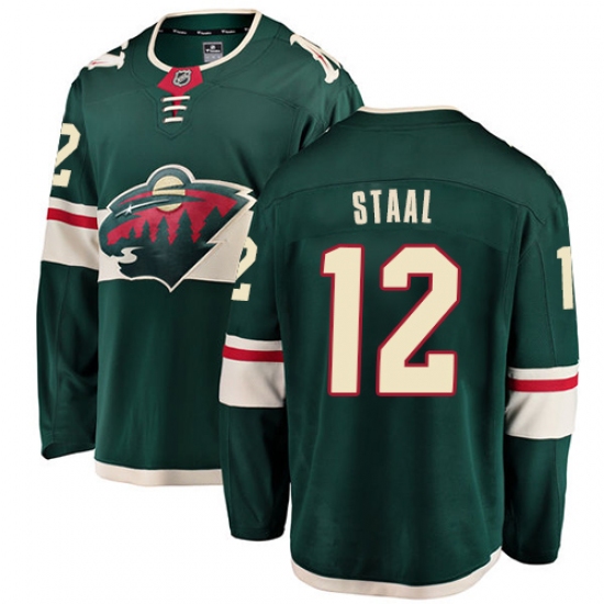 Men's Minnesota Wild 12 Eric Staal Fanatics Branded Green Home Breakaway NHL Jersey