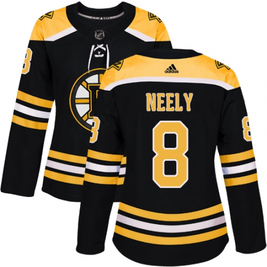 Women's Adidas Boston Bruins 8 Cam Neely Premier Black Home NHL Jersey