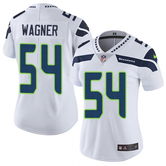 Women's Nike Seattle Seahawks 54 Bobby Wagner White Vapor Untouchable Limited Player NFL Jersey