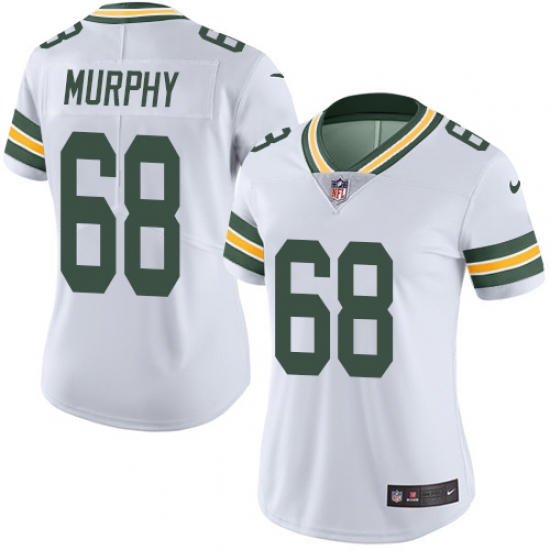 Women's Nike Green Bay Packers 68 Kyle Murphy White Vapor Untouchable Elite Player NFL Jersey