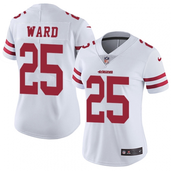 Women's Nike San Francisco 49ers 25 Jimmie Ward Elite White NFL Jersey