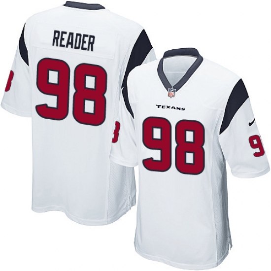 Men's Nike Houston Texans 98 D.J. Reader Game White NFL Jersey