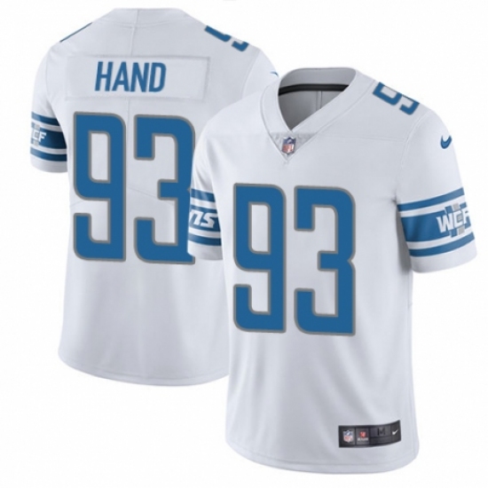 Men's Nike Detroit Lions 93 Da'Shawn Hand White Vapor Untouchable Limited Player NFL Jersey