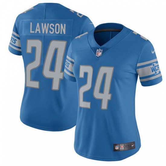 Women's Nike Detroit Lions 24 Nevin Lawson Limited Light Blue Team Color Vapor Untouchable NFL Jersey