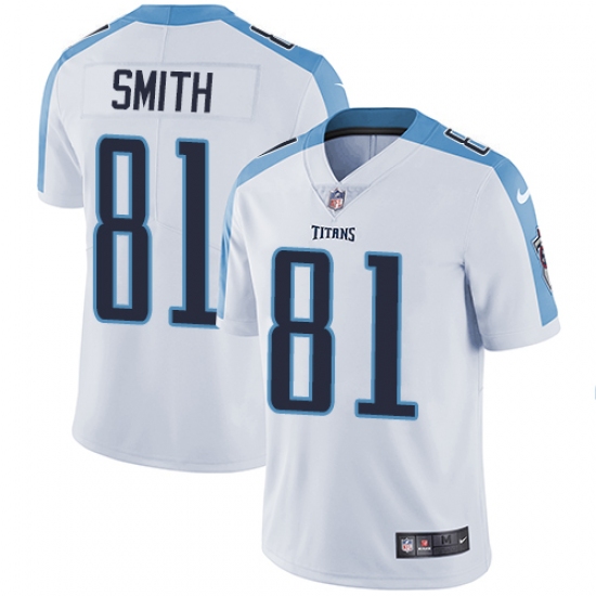 Youth Nike Tennessee Titans 81 Jonnu Smith Elite White NFL Jersey