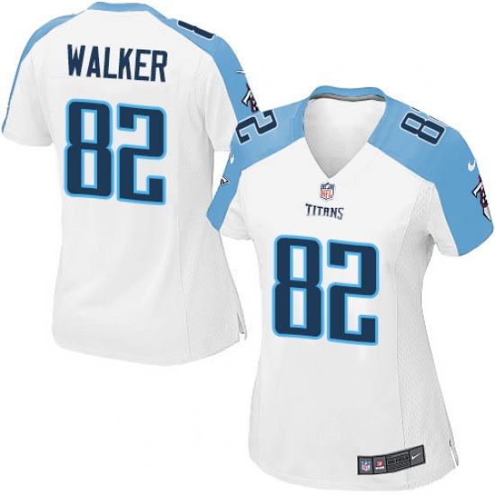 Women's Nike Tennessee Titans 82 Delanie Walker Game White NFL Jersey