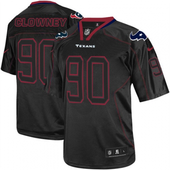 Youth Nike Houston Texans 90 Jadeveon Clowney Elite Lights Out Black NFL Jersey