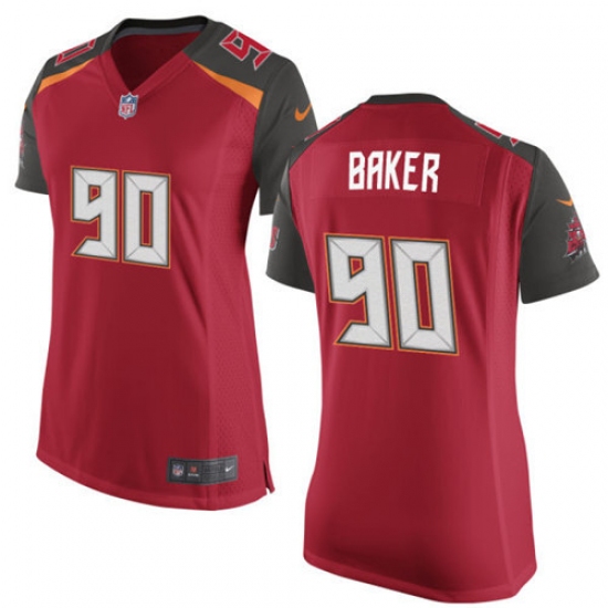 Women's Nike Tampa Bay Buccaneers 90 Chris Baker Game Red Team Color NFL Jersey