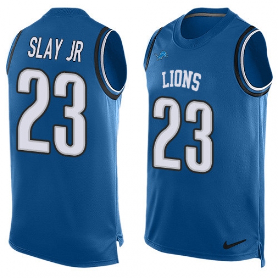 Men's Nike Detroit Lions 23 Darius Slay Limited Light Blue Player Name & Number Tank Top NFL Jersey