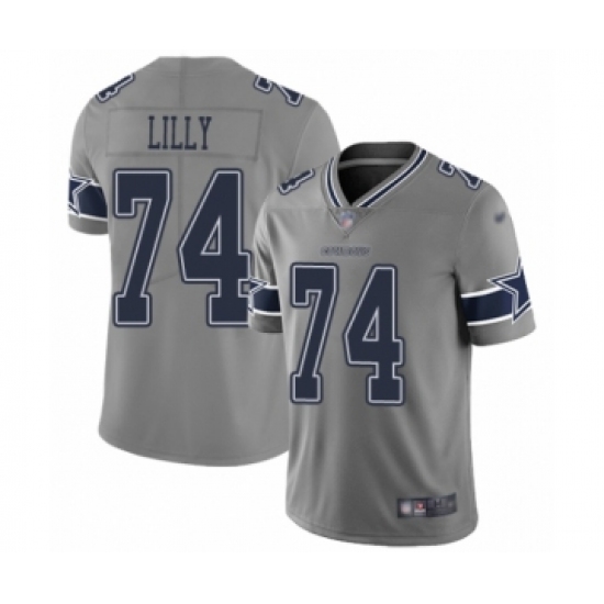 Youth Dallas Cowboys 74 Bob Lilly Limited Gray Inverted Legend Football Jersey