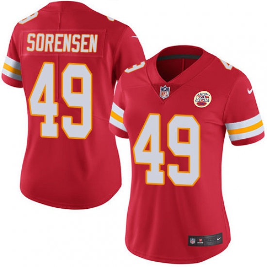 Women's Nike Kansas City Chiefs 49 Daniel Sorensen Red Team Color Vapor Untouchable Limited Player NFL Jersey