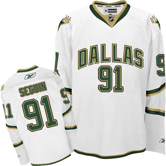 Youth Reebok Dallas Stars 91 Tyler Seguin Authentic White Third NHL Jersey