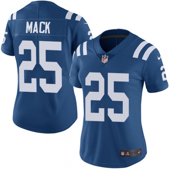 Women's Nike Indianapolis Colts 25 Marlon Mack Royal Blue Team Color Vapor Untouchable Limited Player NFL Jersey